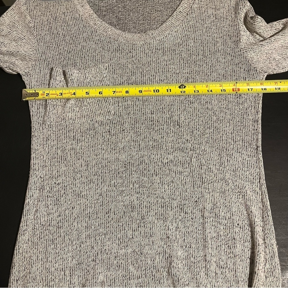 Vintage Havana Love & Music Knit Sweater Sz S Gray Pocket Stretchy Soft Tunic - Picture 8 of 9